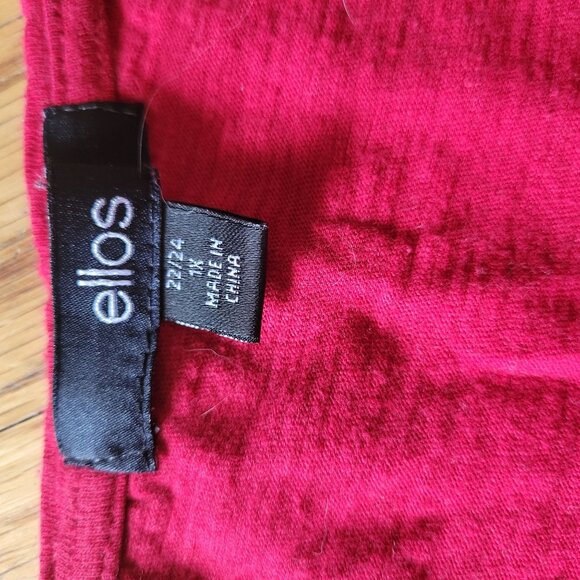 Red Graphic Heart Womens T-Shirt Size 22/24 By Ellos - Picture 3 of 5